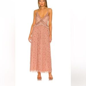 Tularosa Blush Lace Maxi Dress